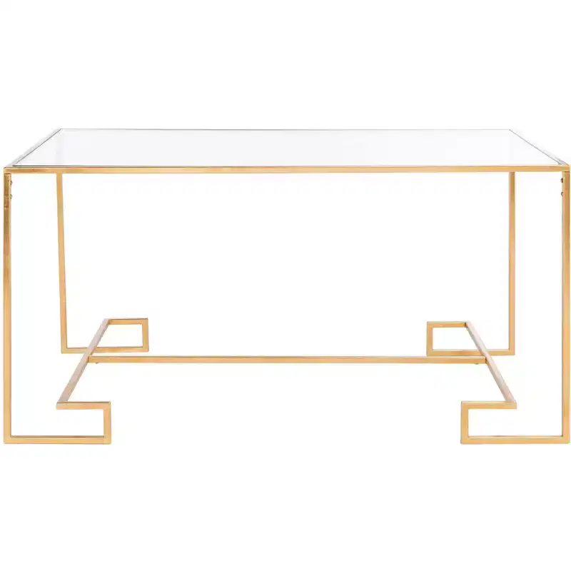 Burton Coffee Table - FOX2582A - Gold/Clear - Safavieh Couture