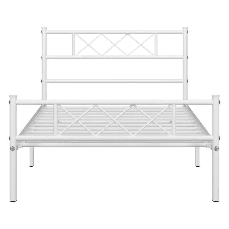 Yaheetech Metal Bed Frame Mattress Foundation with Slatted Bed Base
