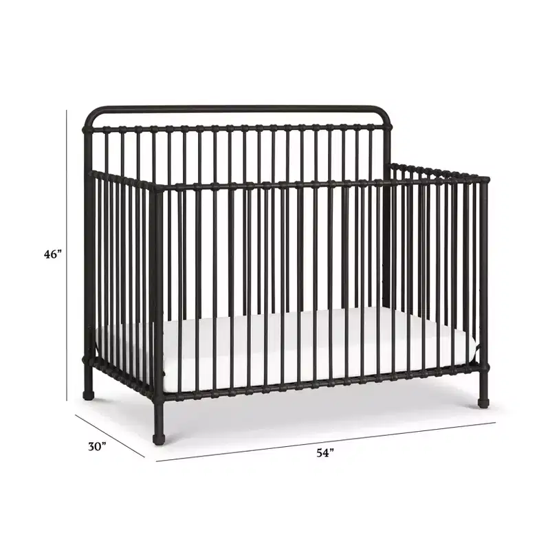 4-in-1 Convertible Metal Crib
