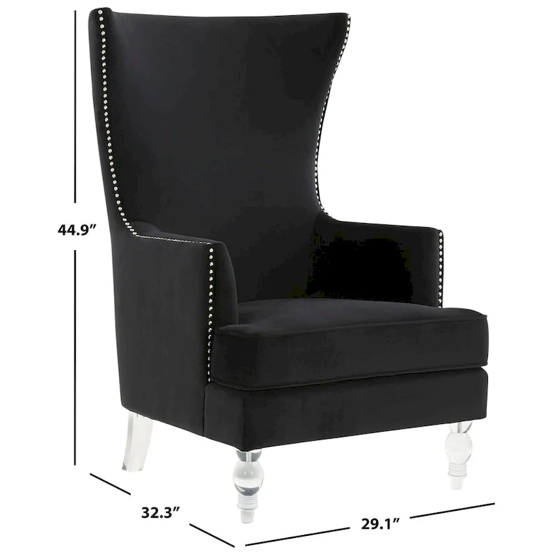 SAFAVIEH Couture Cath Modern Wingback Chair - 29Wx32Dx45H