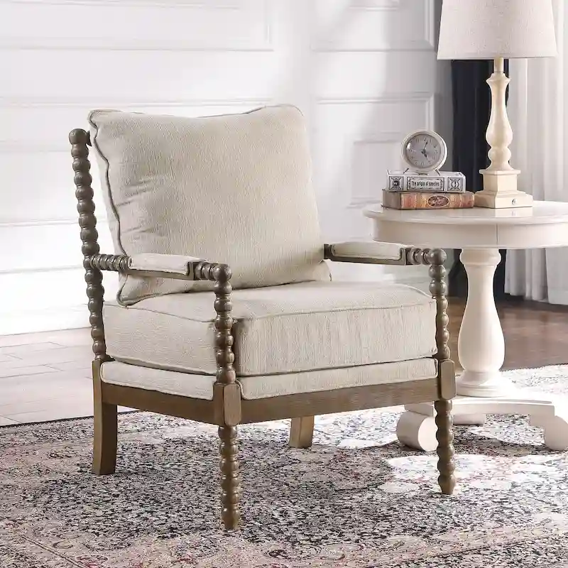 Morden Fort Modern Spindle Chair, Accent Chair for Livingroom