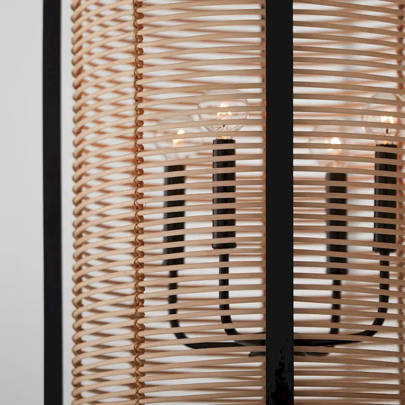 Rico 4-light Flat Black Foyer Pendant