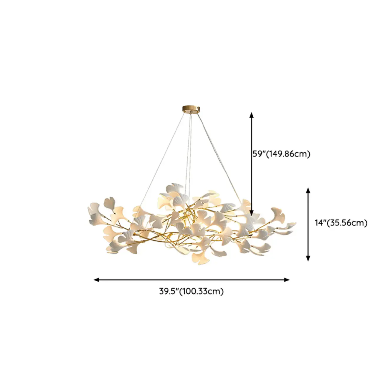 Irregular Gold 6-Light Ceramic Island Pendant Light