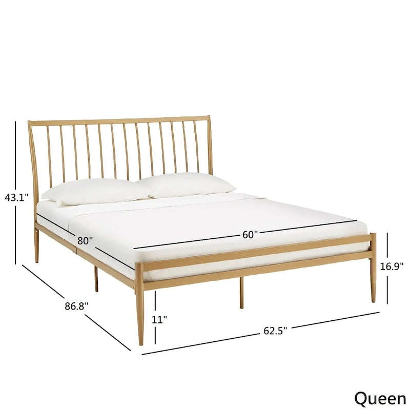 Parkcrest Gold Metal Bed by iNSPIRE Q Bold