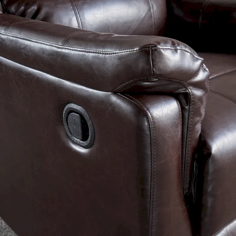 Roomfitters Fabric Glider Recliner with Swivel, Manual Reclining Chair