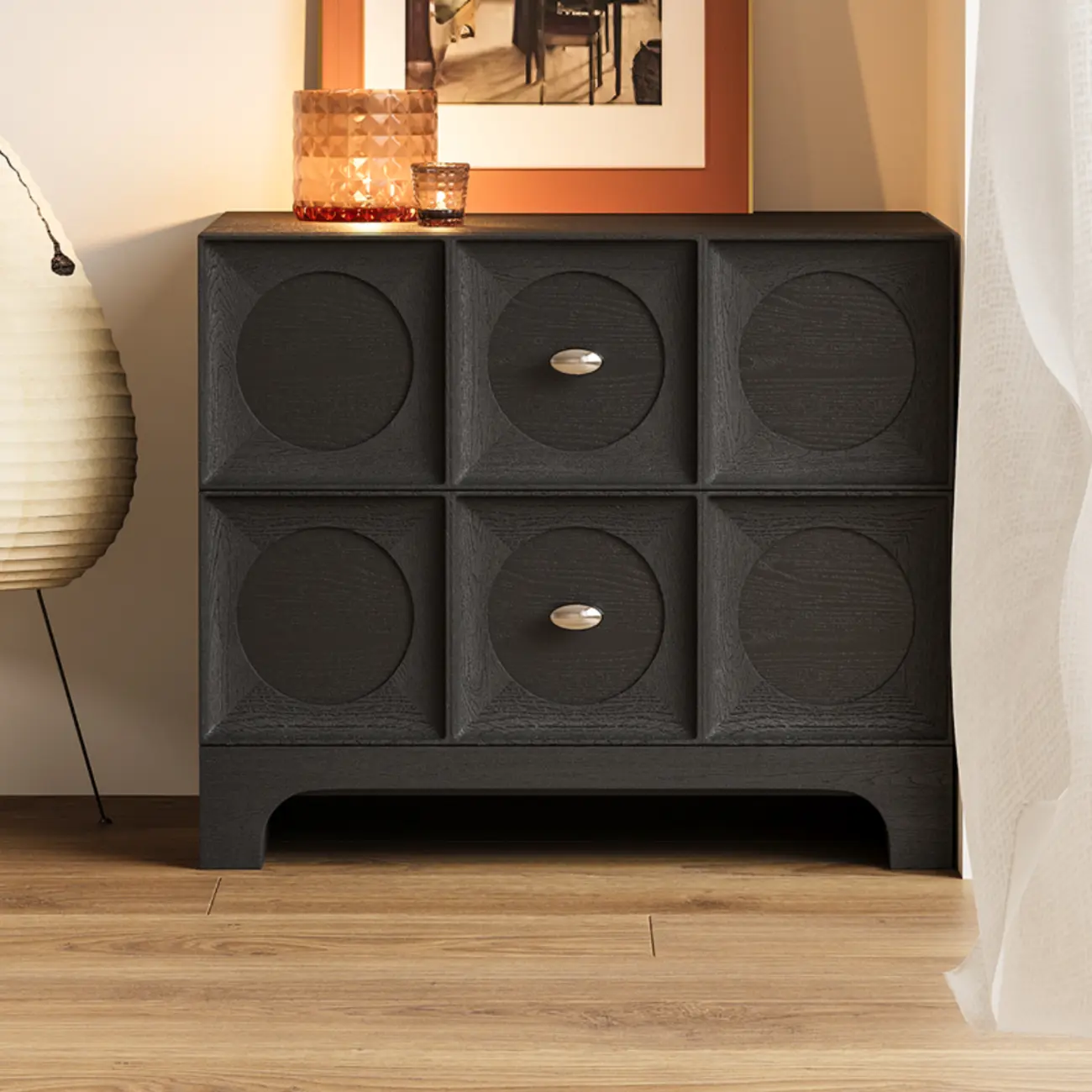 Modern Wooden Bedside Table with Stylish Drawers