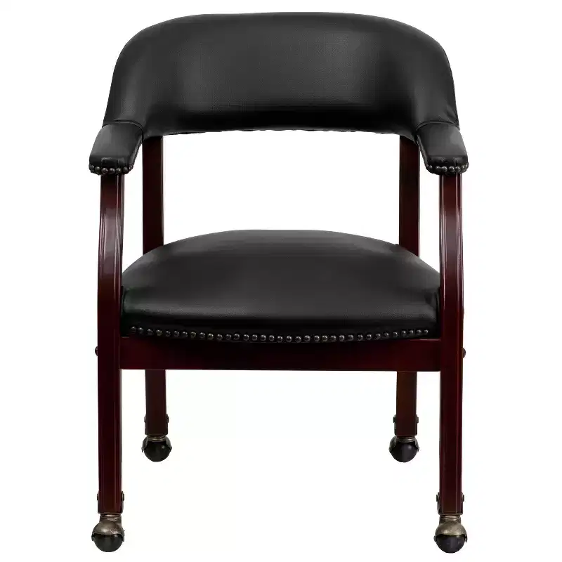 Emma and Oliver Conference Chair with Accent Nail Trim and Casters