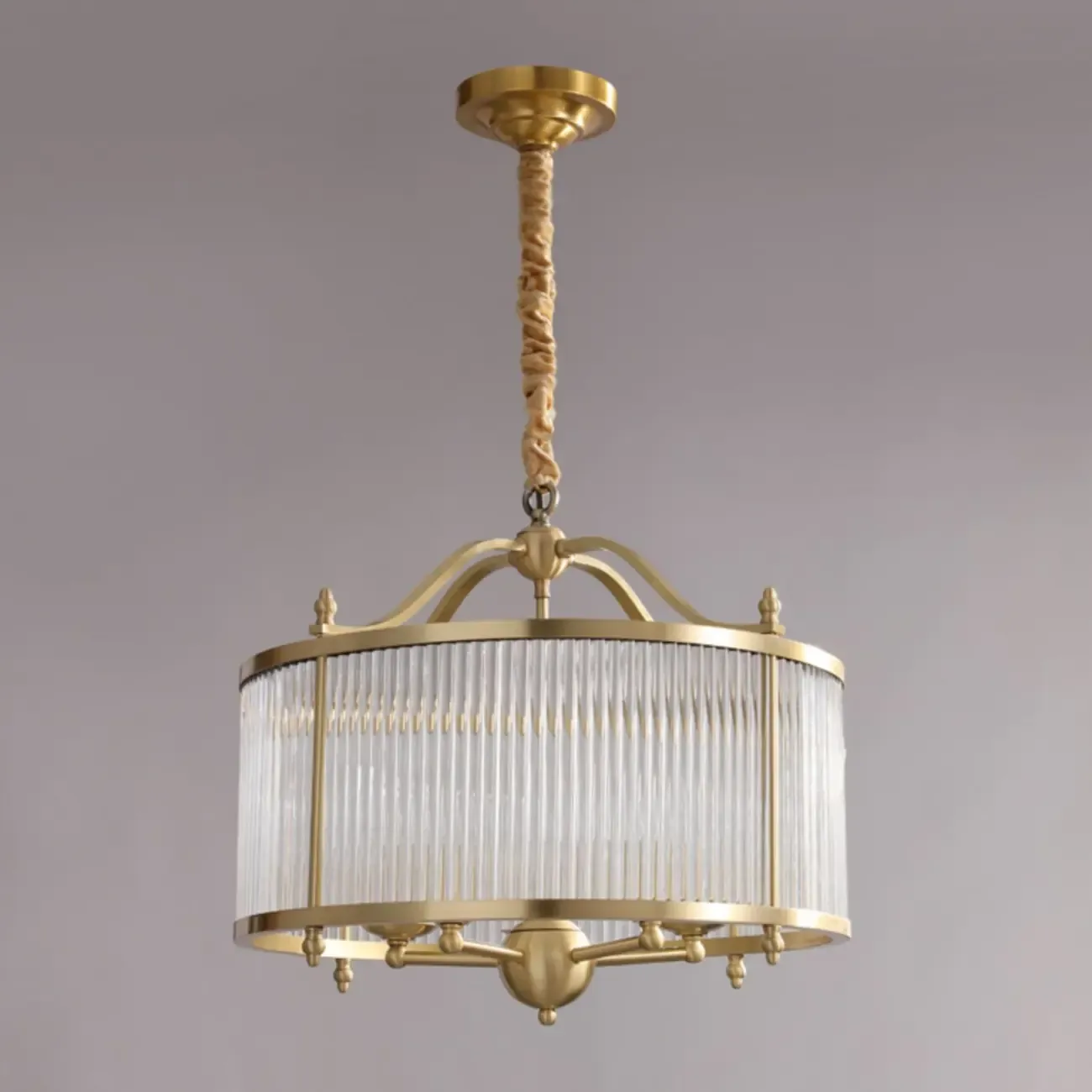 Modern 3-Light Crystal Round Chandelier with Flexible Height