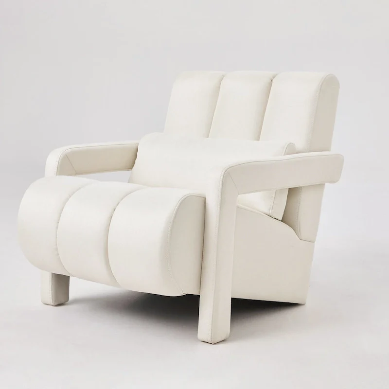 28H Modern Upholstered Accent Chair with a Pillow