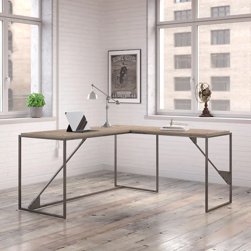 62W L Shaped Industrial Office Desk