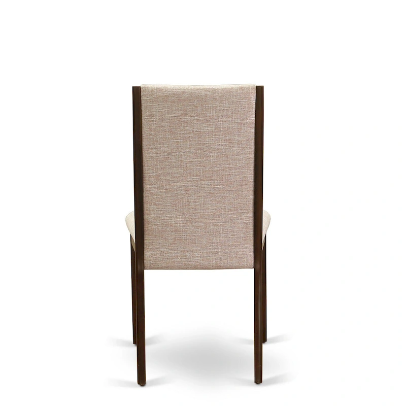 East West Furniture 11 Piece Dining Table Set- a Wooden Table and 10 Linen Fabric Upholstered Chairs(Finish Options)