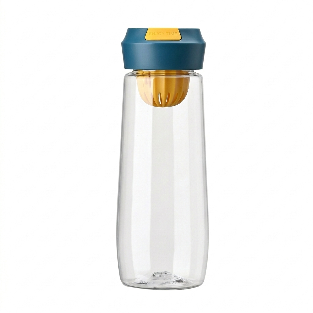 500ML Green Minimalist Water Bottle with Hidden Handle and Tea Infuser