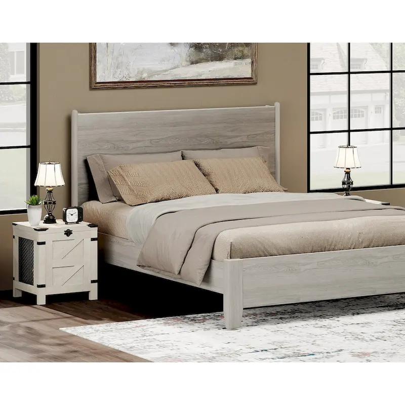 WAMPAT Lift Top End Table,Nightstand with Rustic Lock