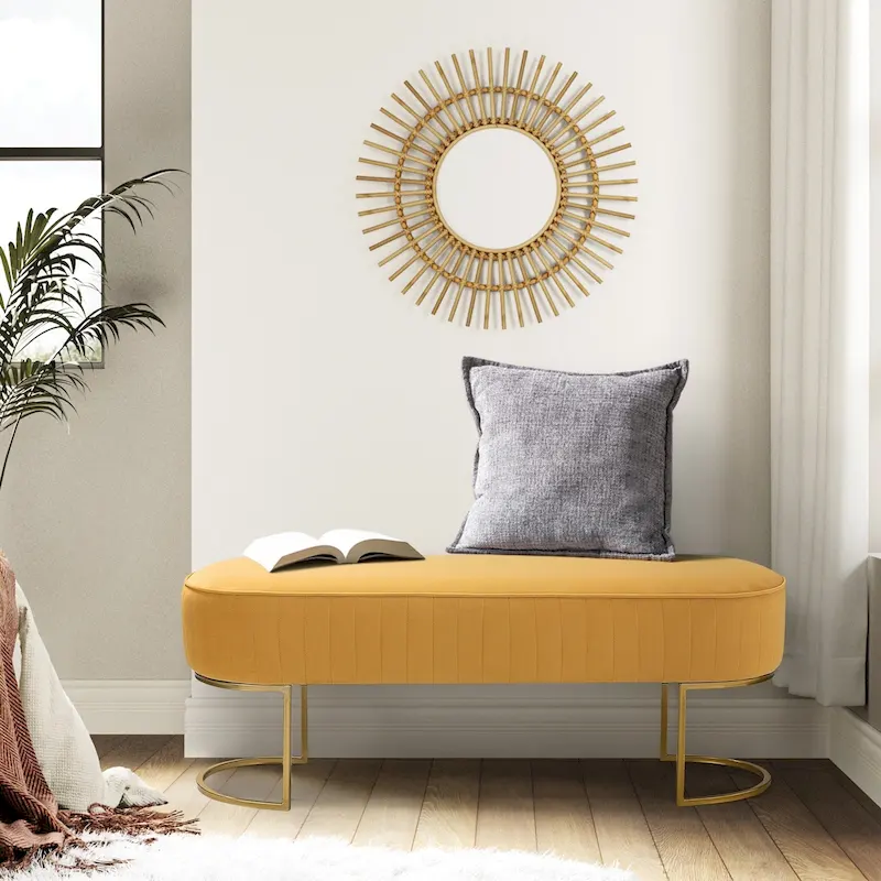 Justo 48 Wide Bench with Metal Base