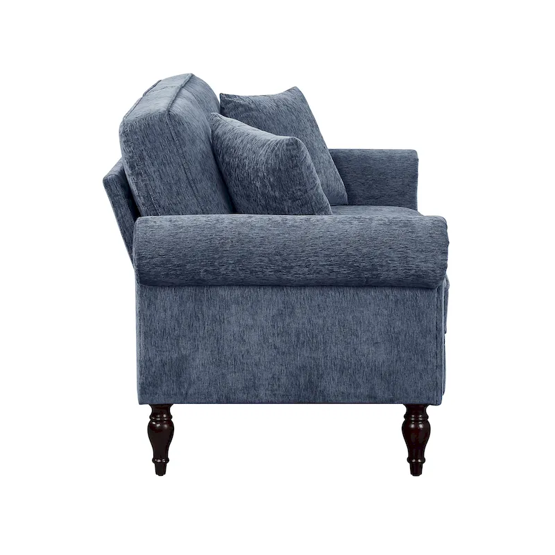 Igny Traditional Chenille Rolled Arms 2-Piece Living Room Set by Furniture of America