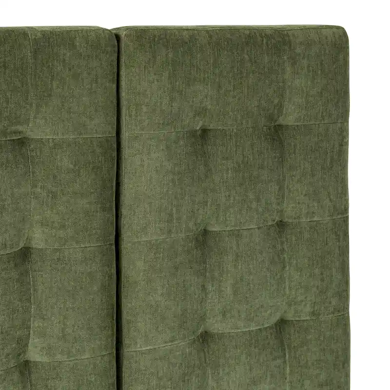 Poly & Bark Napa Fabric Headboard in Distressed Green Velvet