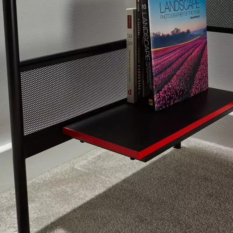 iCarus Mesh Gaming Desk with Wood Desktop - X Rocker