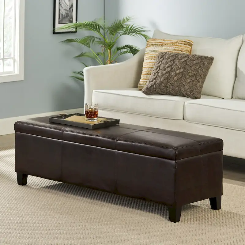 Upholstered Storage Bench for Bedroom Living Room Entryway