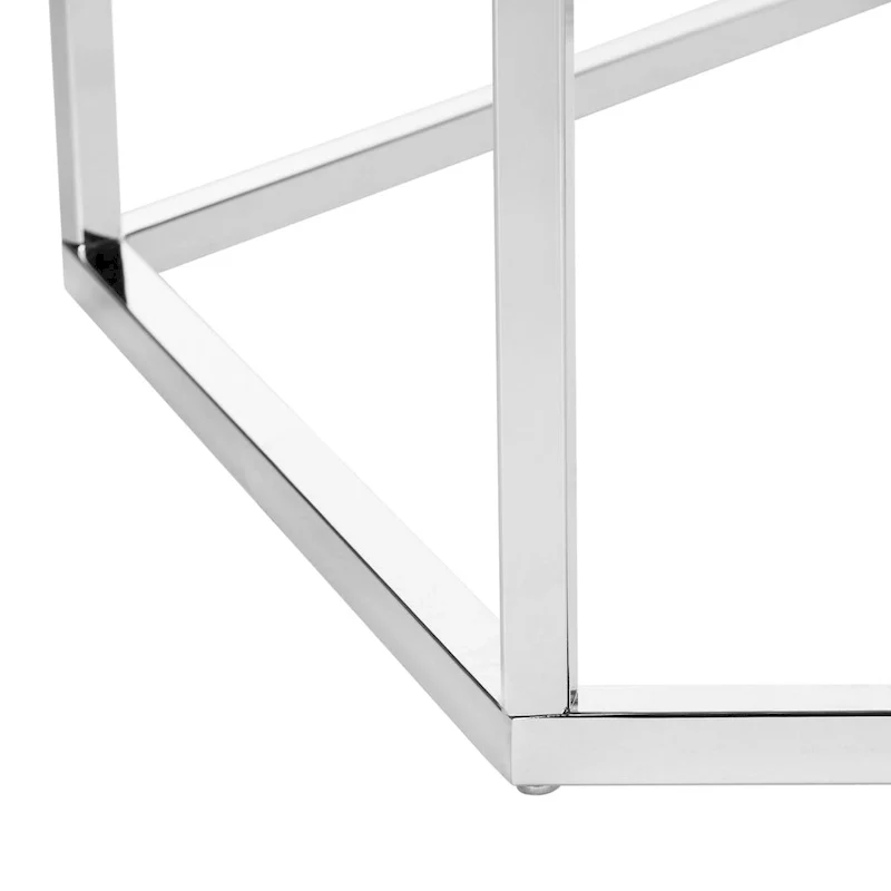 SAFAVIEH Kaycee Glass Chrome Hexagon Coffee Table - 36.2 x 31.5 x 13.8 - 36Wx32Dx14H