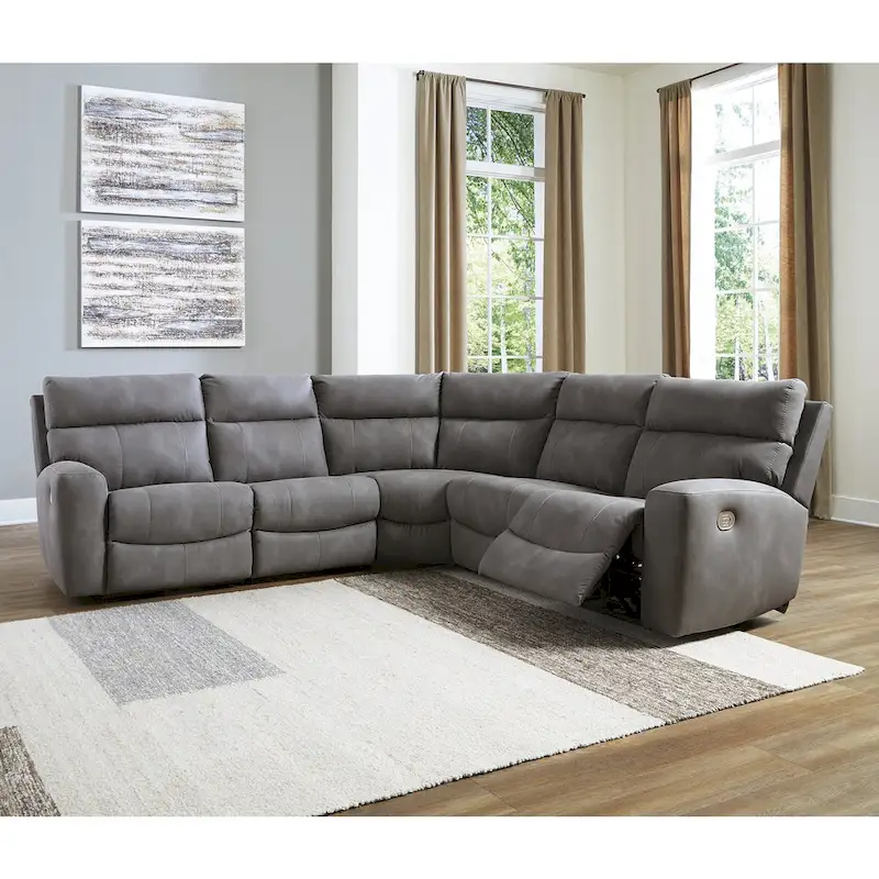 Signature Design by Ashley Next-Gen DuraPella 5-Piece Power Reclining Sectional - 105.5W x 104.5D x 42H