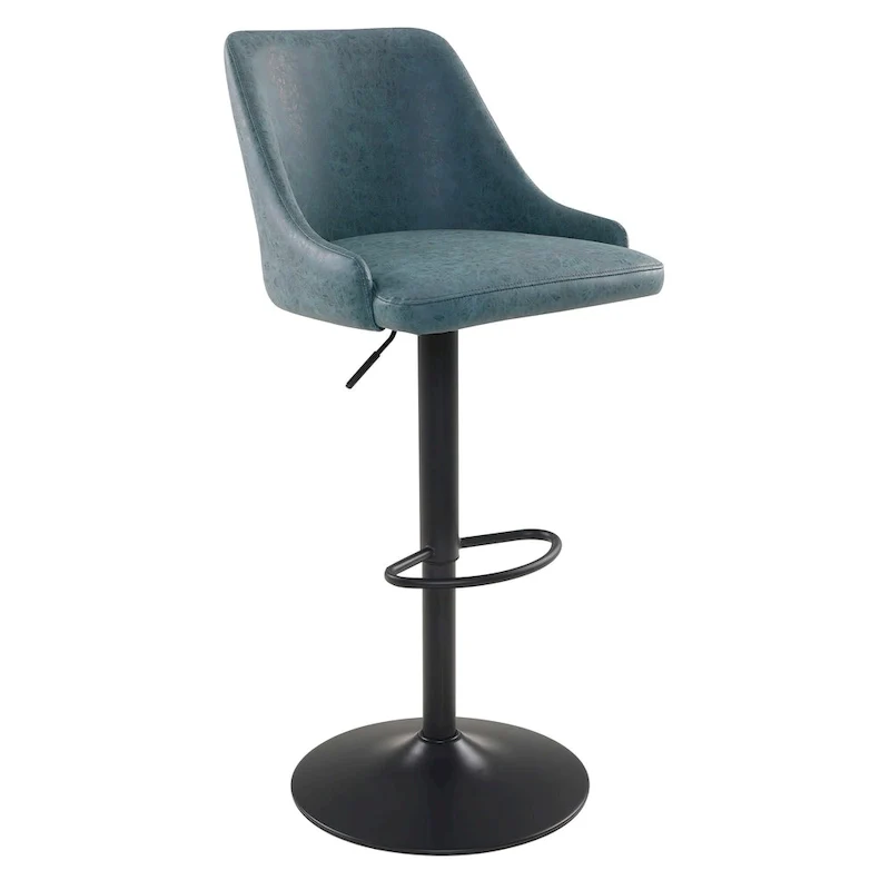 Sylmar Height Adjustable Stool in Faux Leather