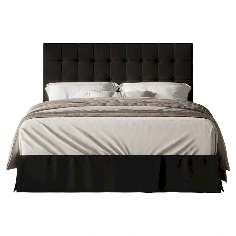 Larry Tufted Upholstered Panel Bed