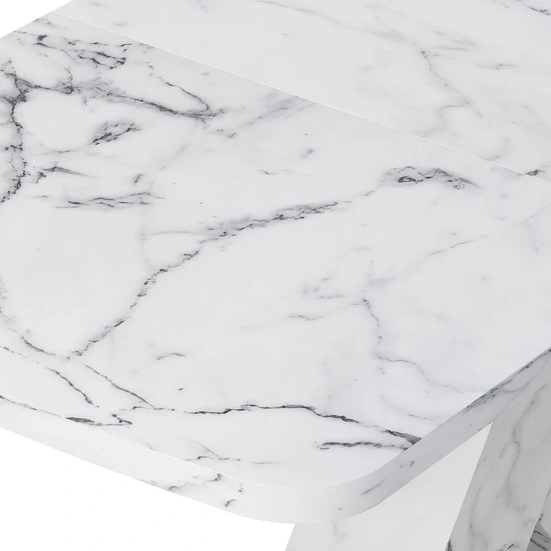 Modern 47.24-62.99 L Marble Square Dining Table