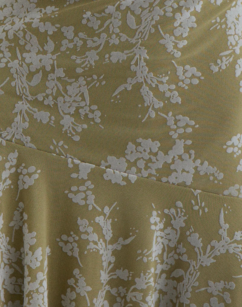 Ruhato Mini Dress in Moss Petal Olive