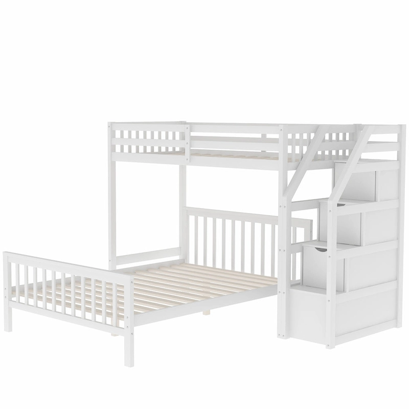 Twin over Full Loft Bed with Staircase