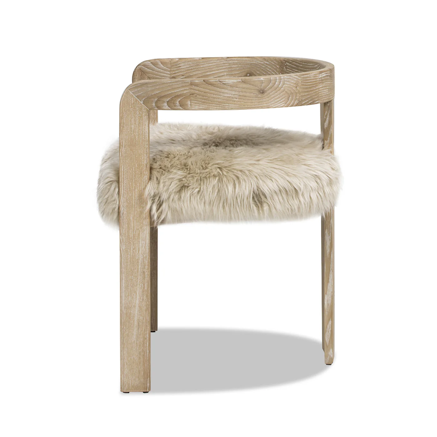 Millwick 21' Low Back Genuine Fur Dining Chair