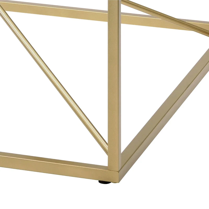 Glam Gold Coated 35-inch Steel and Glass Coffee Table