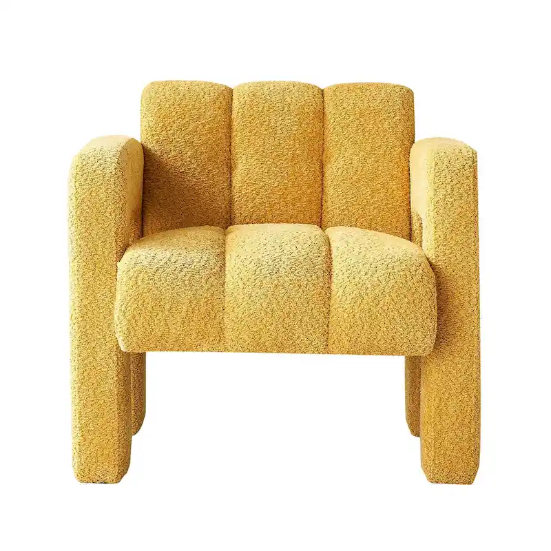 31.10  Wide Boucle Upholstered Accent Chair