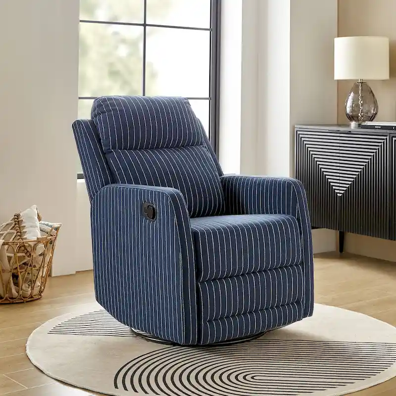 Diana Modern Polyester 360-degree Swivel Rocker Recliner by HULALA HOME