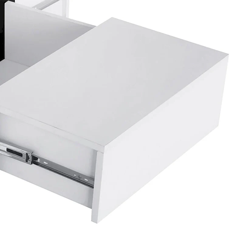 Unique Stylish Wooden Coffee Table with Sliding Extended Table Top