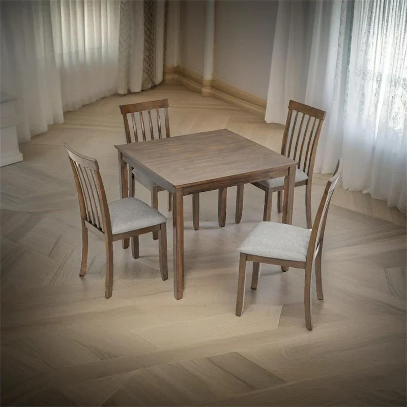 Wooden Dining Rectangular Table set for 4