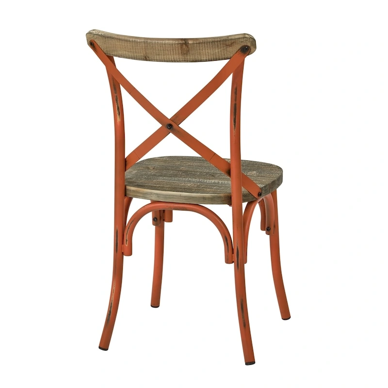 Somerset X Back Antique Metal Dining Chair