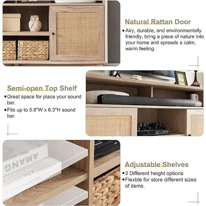 Mid Century Modern TV Stand, Highboy Entertainment Center, TV Console