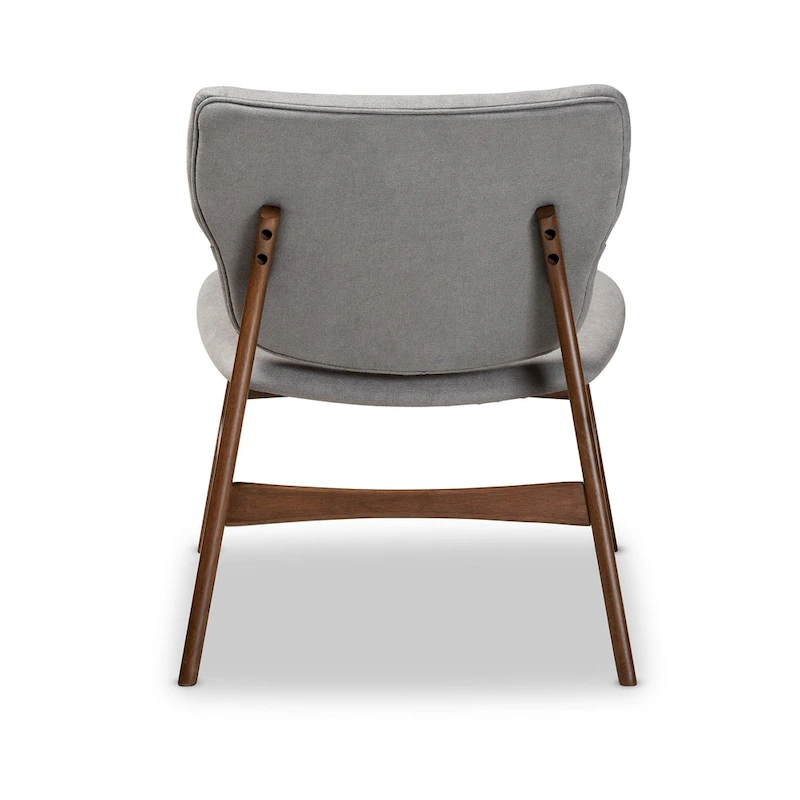 Benito Mid-Century Modern Transitional Fabric and Wood Accent Chair
