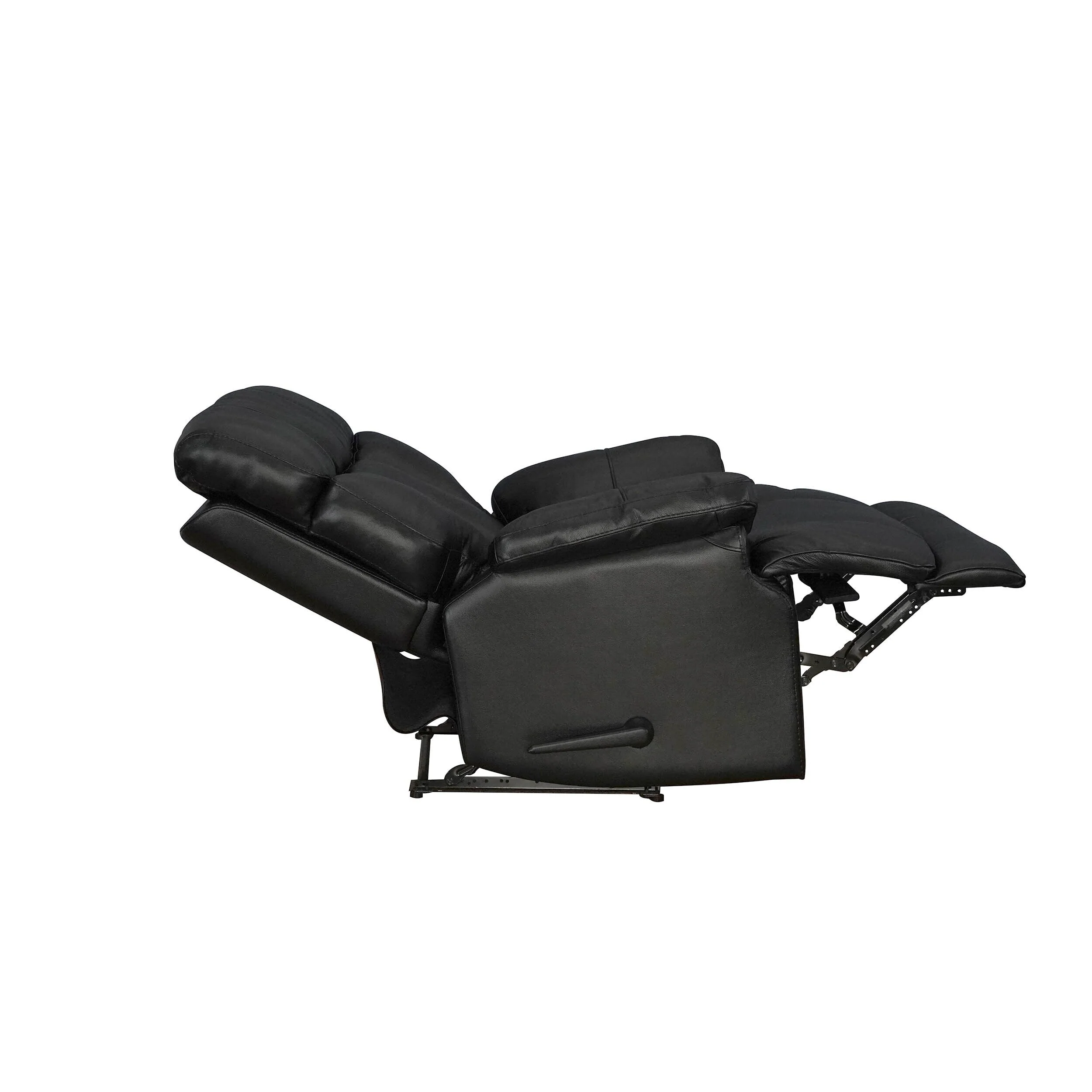 Davin Top Grain Leather Genuine leather Brown Extendable Footrest Manual Recliner