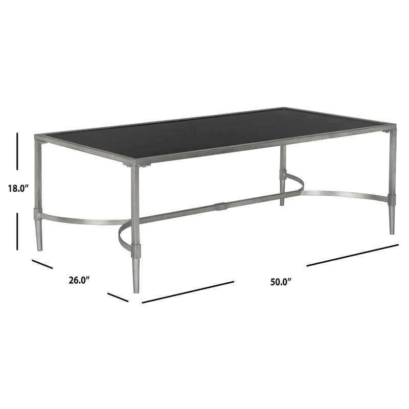 SAFAVIEH Jovita Gold Coffee Table - 50 x 26 x 18 - 50Wx26Dx18H