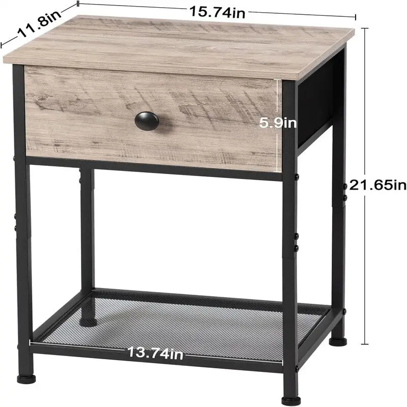 Small Bedroom Night Stands - 15.74D x 11.8W x 21.65H