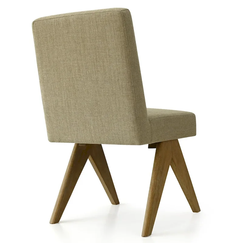 Linen Mid Century Modern Dining Chair