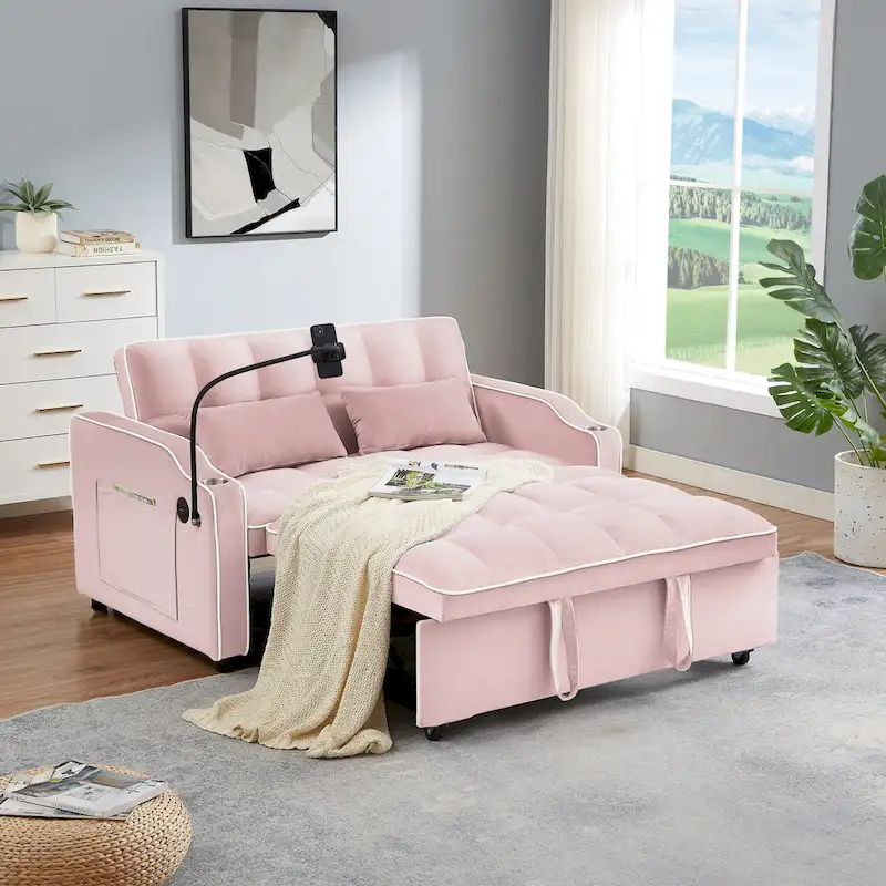 Modern sofa sofa sofa velvet pull-out bed