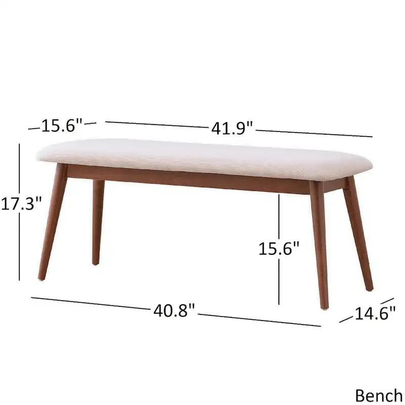 Nadine Dark Walnut Finish Rectangular Dining Set - Curved Back Chairs by iNSPIRE Q Modern