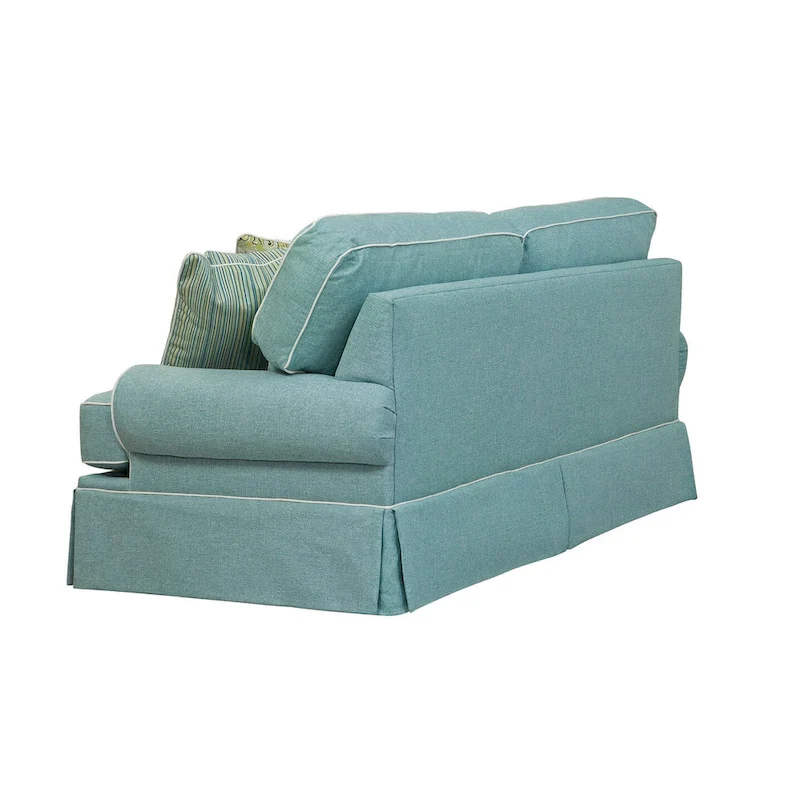 Classics Model Coastal Aqua Series Sofa with Four Accent Pillows