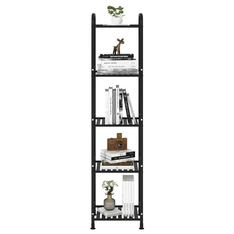 5 Tier Narrow Bathroom Shelving Unit - 13D x 11W x 54.7H