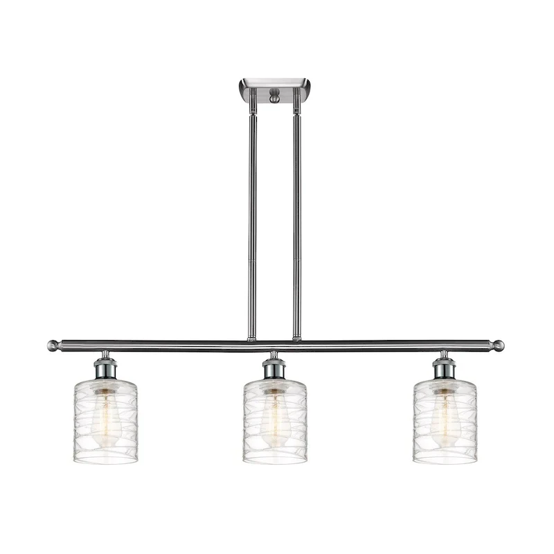 Innovations Lighting Ballston Cobbleskill - 3 Light 36  Island Light