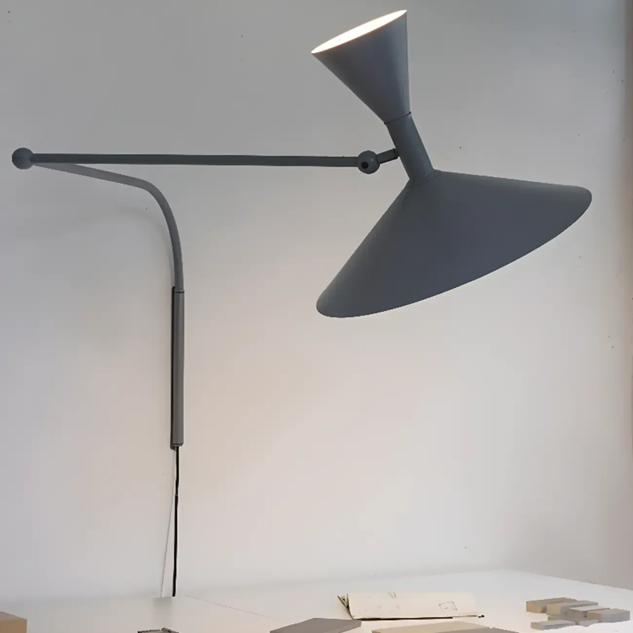 Modern Minimalist Swing Arm Wall Light with Adjustable Angle