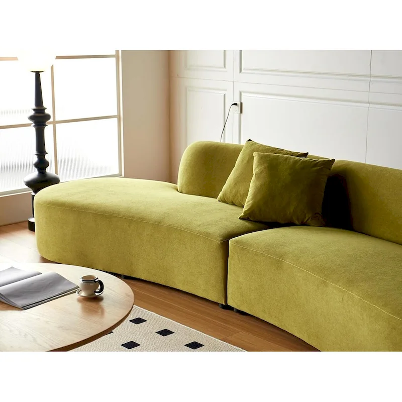 132.3 inch Large Half Moon Curved Sectional Sofa