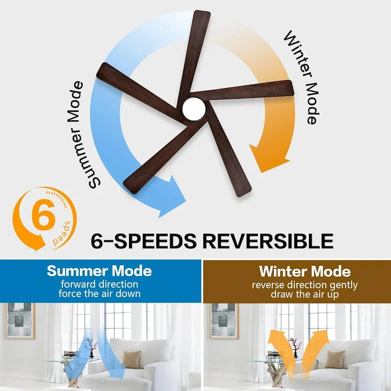 AeroBlade 54  5-Blade 6-Speed Ceiling Fan with LED Light